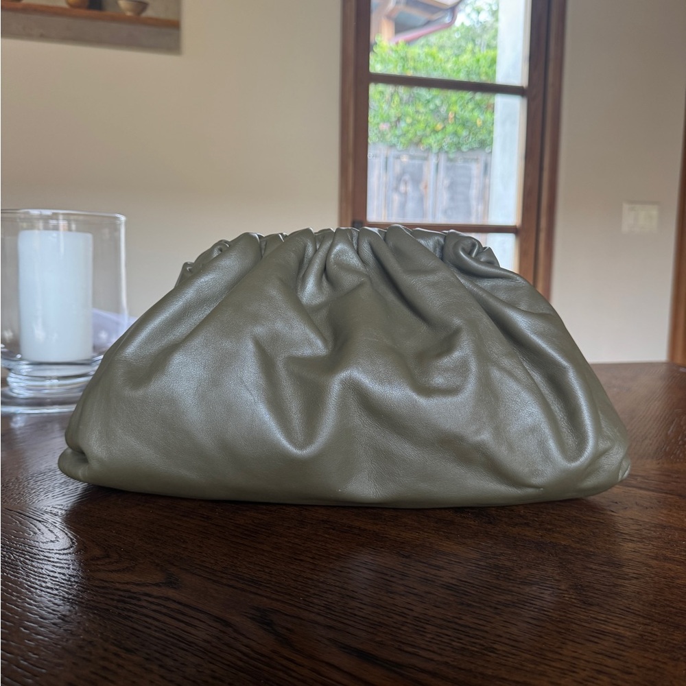 Bottega Veneta Sage Green pouch calfskin